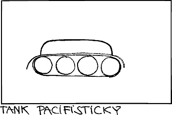 Tank pacifistick. Ilustrace: Martin Burian